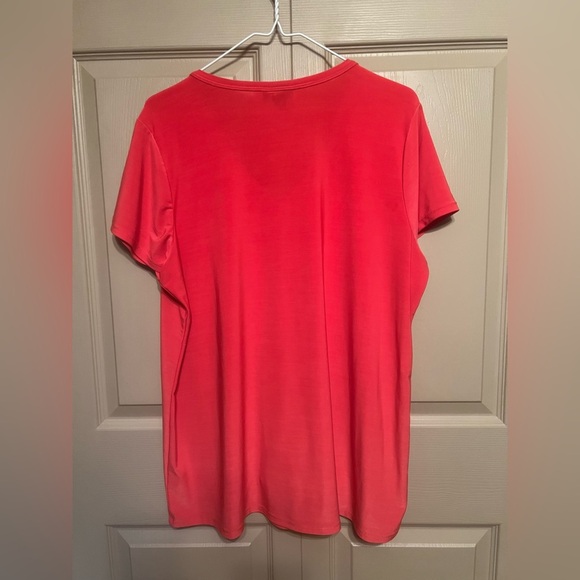 Coral Relaxed Polo Collar Blouse - Picture 2 of 3